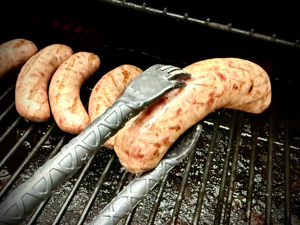 Hand Forged BBQ Tongs with Copper Rivets