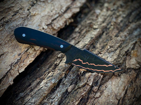 Copper Damascus Hunter - Full Tang