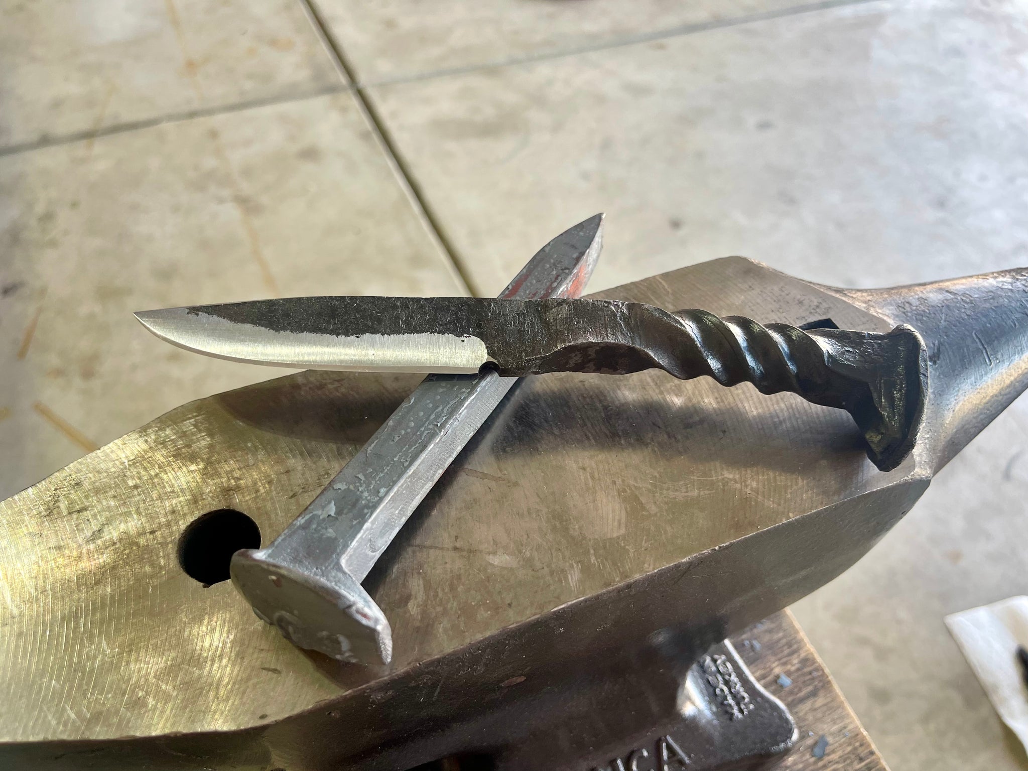 Railroad Spike Knife - Hand Forged | Heritage Designs – Heritage ...