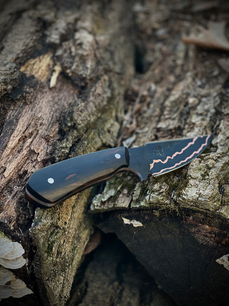 Copper Damascus Hunter - Full Tang