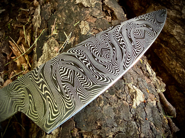 Mosaic Damascus Chef Knife