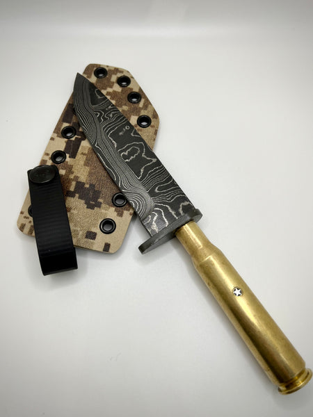 50 Cal Knife (Damascus Blade)