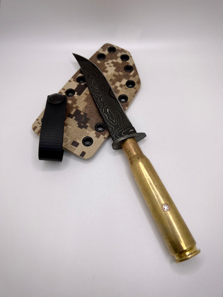 50 Cal Knife (Damascus Blade)